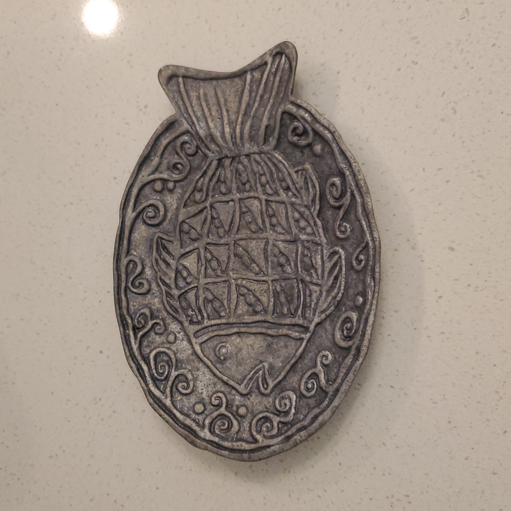 Vintage Cast Metal Tray Fish Trinket Dish